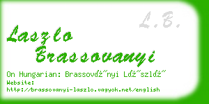 laszlo brassovanyi business card